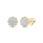 10K Yellow Gold Luxury Diamond Stud Earrings with Fine Detail - Splendid Jewellery