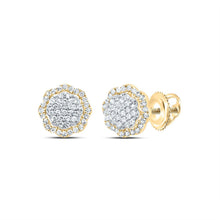 Load image into Gallery viewer, 10K Yellow Gold Luxury Diamond Stud Earrings with Fine Detail - Splendid Jewellery