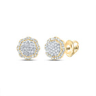 10K Yellow Gold Luxury Diamond Stud Earrings with Fine Detail - Splendid Jewellery