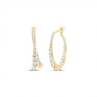 Diamond Earrings in 14K Yellow Gold with Elegant Styling - Splendid Jewellery