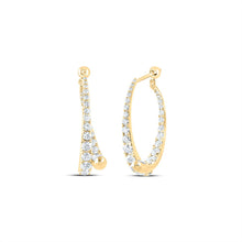 Load image into Gallery viewer, Diamond Earrings in 14K Yellow Gold with Elegant Styling - Splendid Jewellery