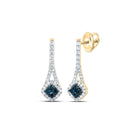 10K Yellow Gold Modern Diamond Earrings with Elegant Styling - Splendid Jewellery