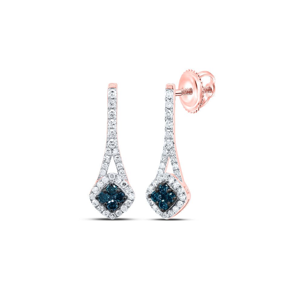 10K Rose Gold Diamond Earrings for Everyday Wear - Splendid Jewellery