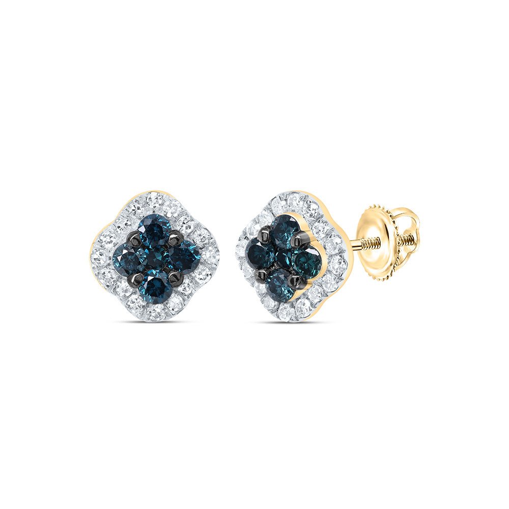 10K Yellow Gold Diamond Earrings for Everyday Wear with Elegant Styling - Splendid Jewellery
