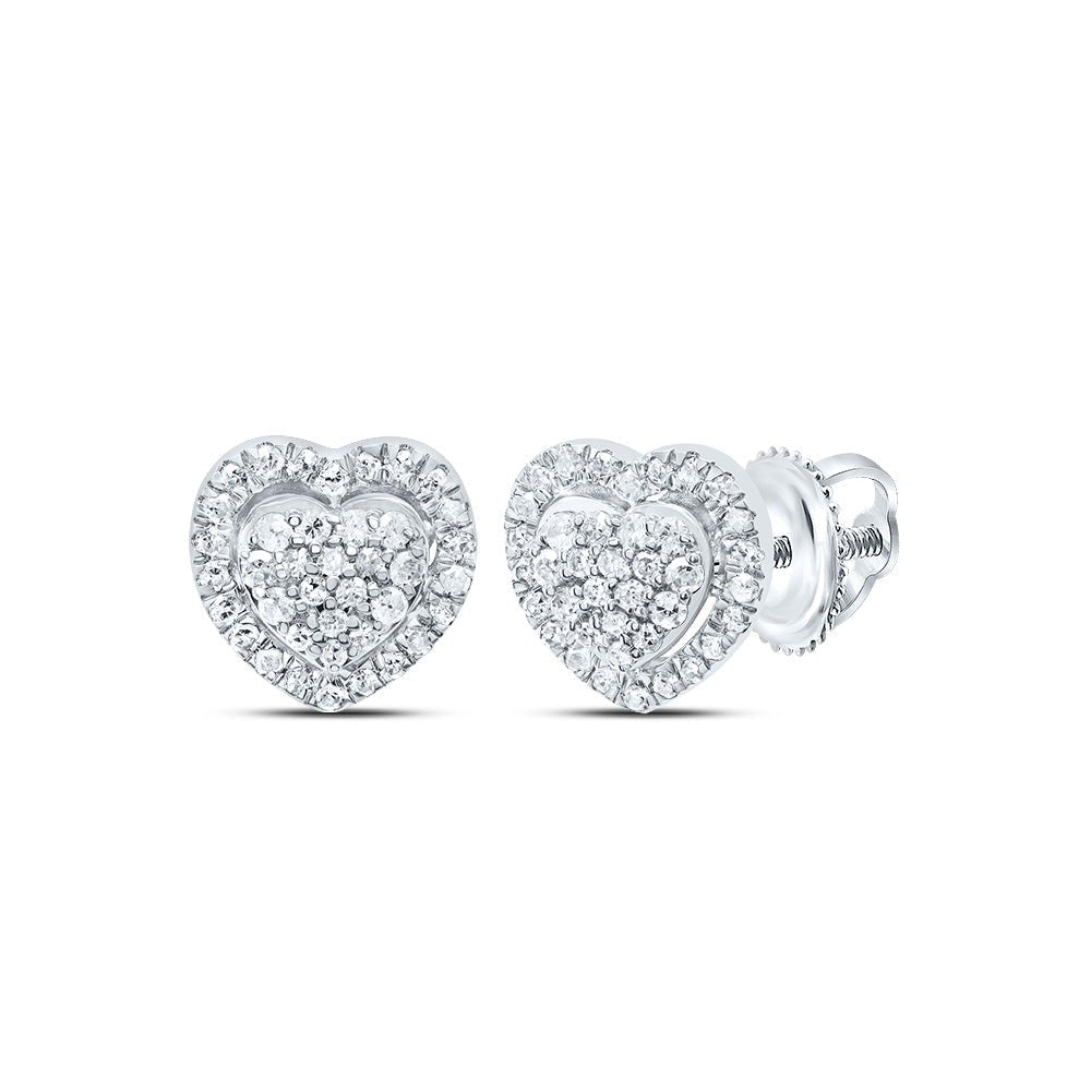 10K White Gold Gift - Ready Diamond Earrings for Everyday Wear - Splendid Jewellery