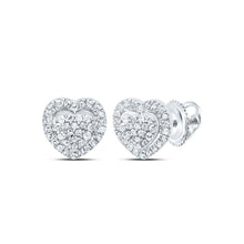 Load image into Gallery viewer, 10K White Gold Gift - Ready Diamond Earrings for Everyday Wear - Splendid Jewellery