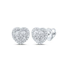10K White Gold Gift - Ready Diamond Earrings for Everyday Wear - Splendid Jewellery