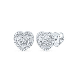 10K White Gold Gift - Ready Diamond Earrings for Everyday Wear - Splendid Jewellery