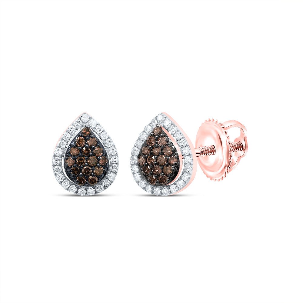 10K Rose Gold Luxury Diamond Stud Earrings Gift Edition - Splendid Jewellery