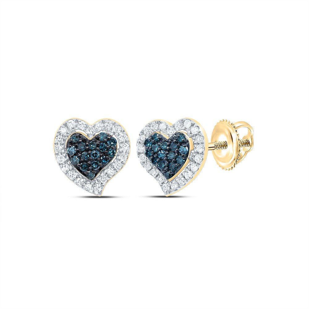 Heart Diamond Stud Earrings 1/4 Cttw Gift Edition - Splendid Jewellery