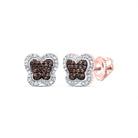 10K Rose Gold Diamond Stud Earrings 1/3 Cttw - Splendid Jewellery