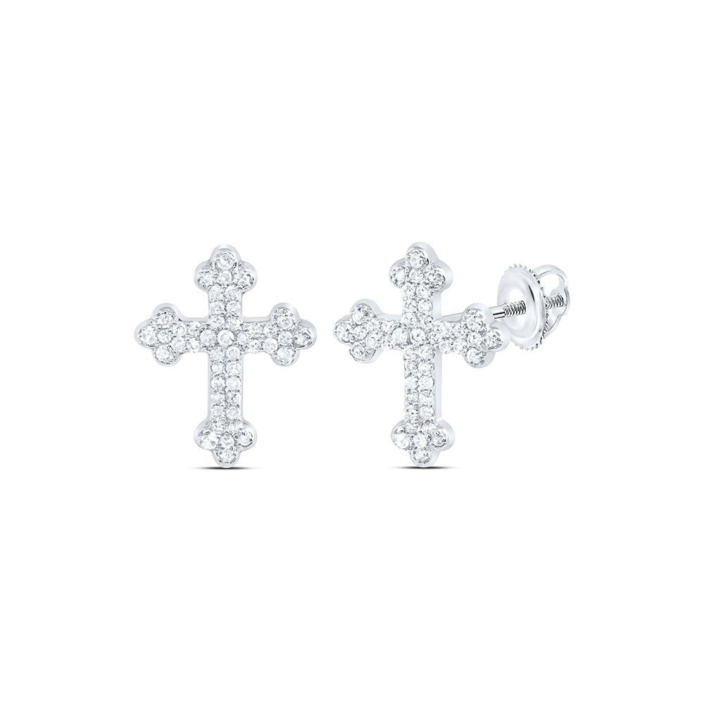 10K White Gold Luxury Diamond Earrings with Natural Sparkle - Splendid Jewellery