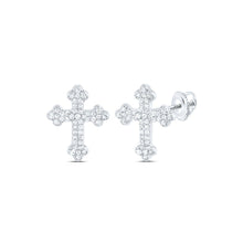 Load image into Gallery viewer, 10K White Gold Luxury Diamond Earrings with Natural Sparkle - Splendid Jewellery