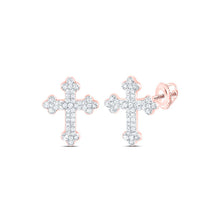 Load image into Gallery viewer, 10K Rose Gold Modern Diamond Earrings with Elegant Styling - Splendid Jewellery