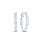 Diamond Earrings in 10K White Gold with Elegant Styling - Splendid Jewellery