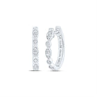 Diamond Earrings in 10K White Gold with Elegant Styling - Splendid Jewellery