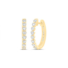 Load image into Gallery viewer, 10K Yellow Gold Modern Diamond Earrings with Fine Detail - Splendid Jewellery