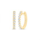 10K Yellow Gold Modern Diamond Earrings with Fine Detail - Splendid Jewellery