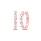 10K Rose Gold Gift - Ready Diamond Earrings with Elegant Styling - Splendid Jewellery