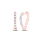 Diamond Hoop Earrings in 10K Rose Gold - Splendid Jewellery