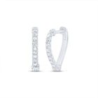 Diamond Hoop Earrings in 10K White Gold - Splendid Jewellery