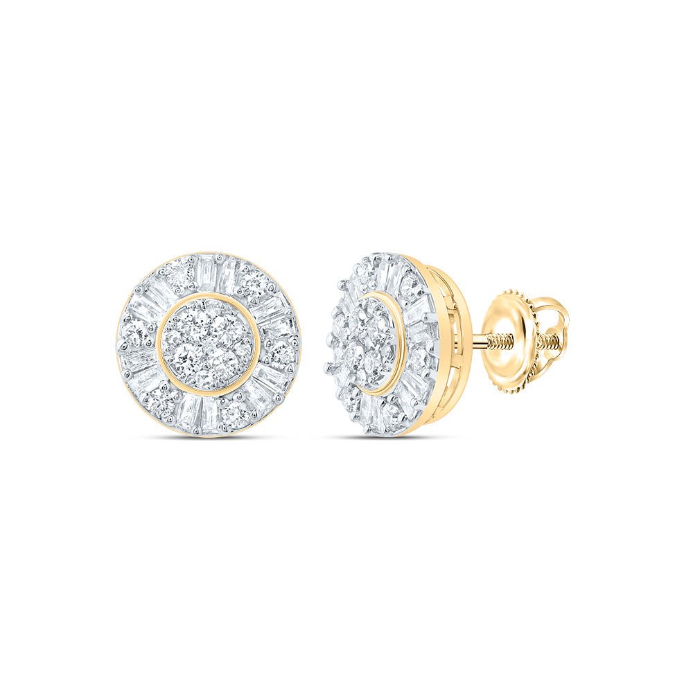 10K Yellow Gold Diamond Stud Earrings with Elegant Styling - Splendid Jewellery