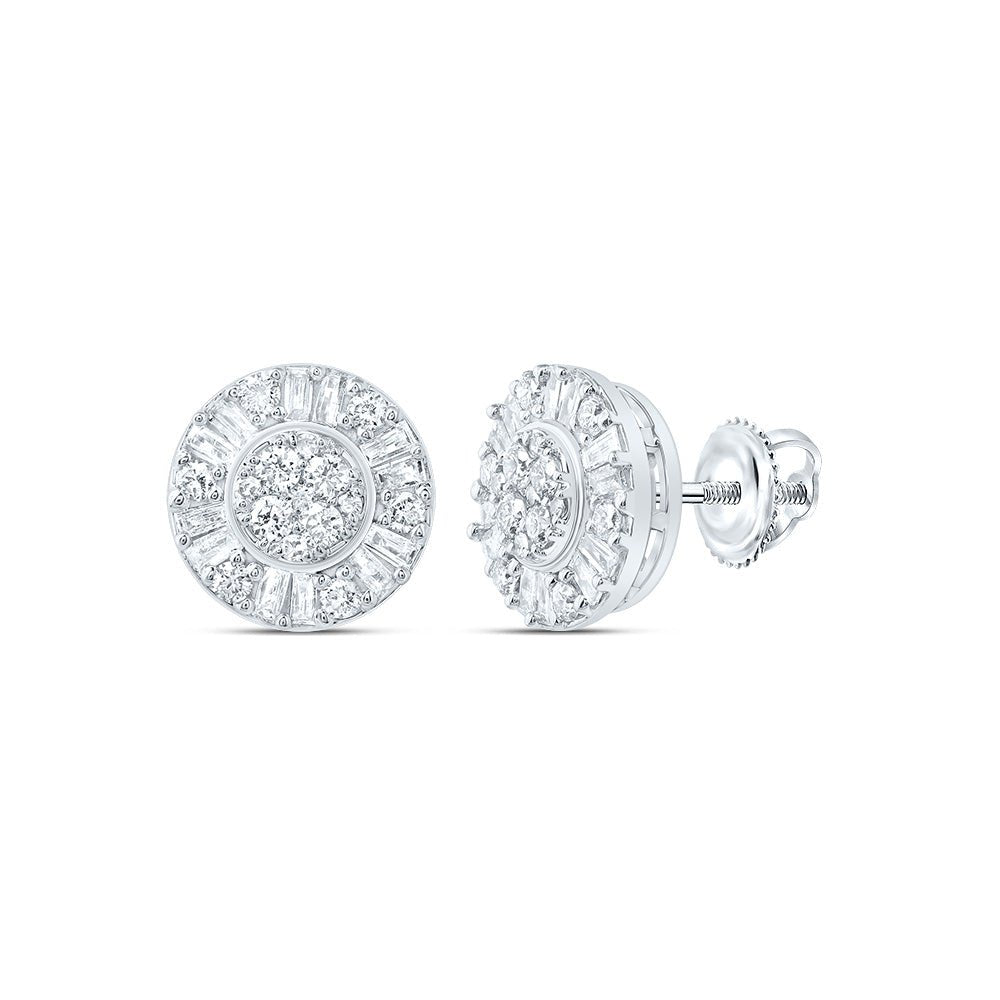 10K White Gold Diamond Earrings for Everyday Wear with Fine Detail - Splendid Jewellery