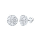 10K White Gold Diamond Earrings for Everyday Wear with Fine Detail - Splendid Jewellery