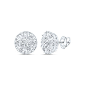 10K White Gold Diamond Earrings for Everyday Wear with Fine Detail - Splendid Jewellery