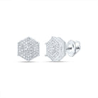 10K White Gold Diamond Stud Earrings Gift Edition - Splendid Jewellery