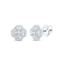 Load image into Gallery viewer, Diamond Stud Earrings in 10K White Gold with Elegant Styling - Splendid Jewellery