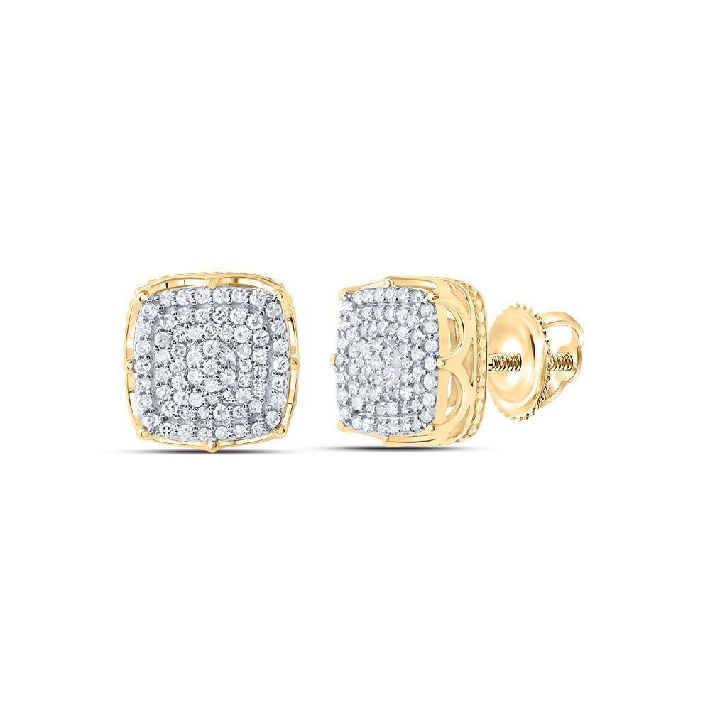 10K Yellow Gold Diamond Earrings for Everyday Wear with Elegant Styling - Splendid Jewellery