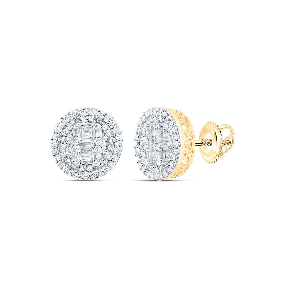 10K Yellow Gold Luxury Diamond Stud Earrings with Elegant Styling - Splendid Jewellery