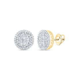10K Yellow Gold Luxury Diamond Stud Earrings with Elegant Styling - Splendid Jewellery