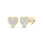 Diamond Stud Earrings in 10K Yellow Gold with Fine Detail - Splendid Jewellery