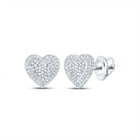 Heart Diamond Stud Earrings 1/2 Cttw - Splendid Jewellery