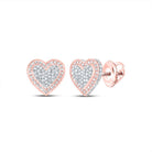 10K Rose Gold Luxury Diamond Stud Earrings with Elegant Styling - Splendid Jewellery