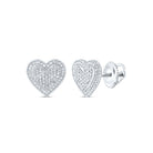 10K White Gold Modern Diamond Earrings for Everyday Wear - Splendid Jewellery