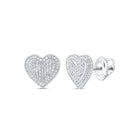 10K White Gold Modern Diamond Earrings for Everyday Wear - Splendid Jewellery