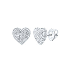 10K White Gold Modern Diamond Earrings for Everyday Wear - Splendid Jewellery