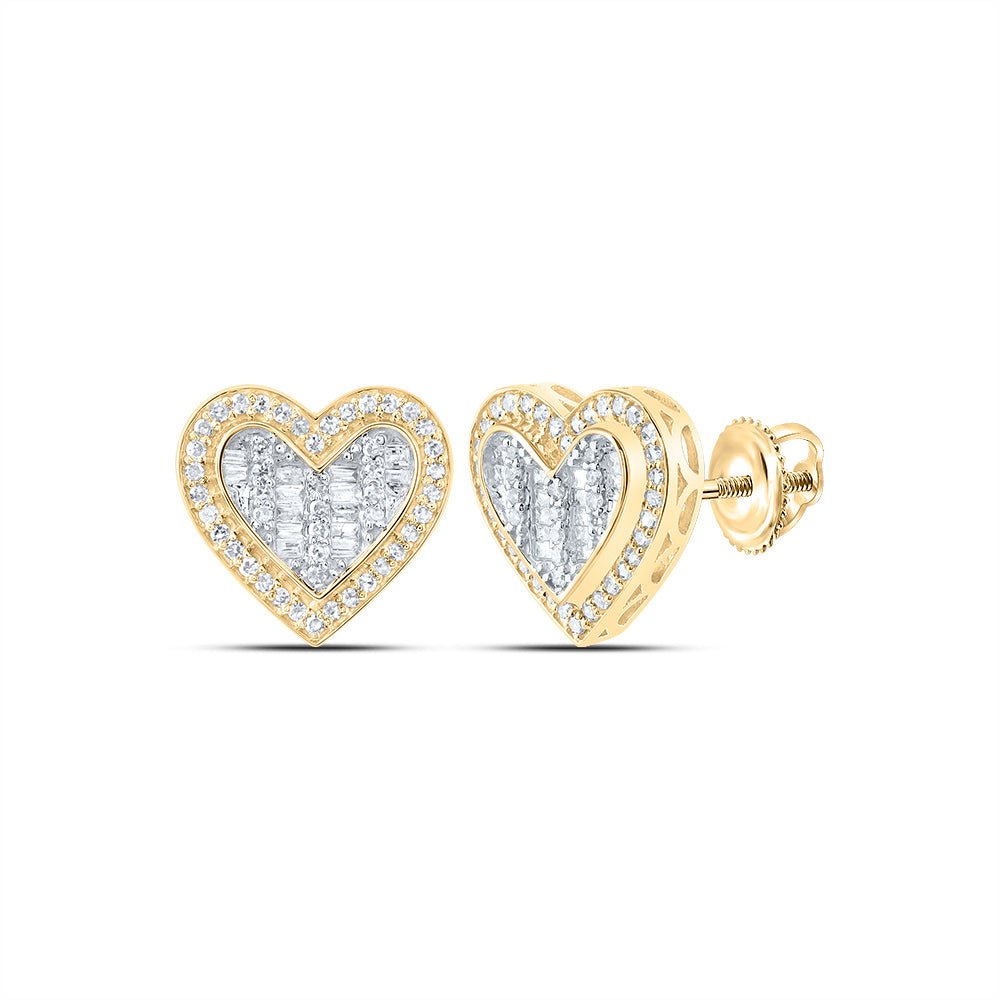 10K Yellow Gold Luxury Diamond Stud Earrings with Natural Sparkle - Splendid Jewellery