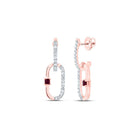 14K Rose Gold Ruby Earrings - Splendid Jewellery