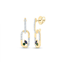 Load image into Gallery viewer, Emerald Earrings in 14K Yellow Gold - Splendid Jewellery
