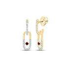 14K Yellow Gold Ruby Earrings - Splendid Jewellery