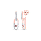 Ruby Earrings in 14K Rose Gold - Splendid Jewellery