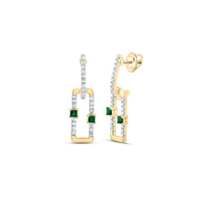 Load image into Gallery viewer, 14K Yellow Gold Gift - Ready Emerald Earrings Gift Edition - Splendid Jewellery