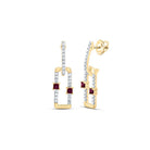 Ruby Earrings with Natural Sparkle with Natural Sparkle - Splendid Jewellery