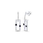 Blue Sapphire Earrings 1/5 Cttw - Splendid Jewellery