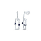 Blue Sapphire Earrings 1/5 Cttw - Splendid Jewellery
