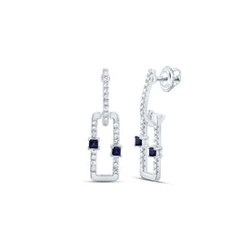 Blue Sapphire Earrings 1/5 Cttw - Splendid Jewellery